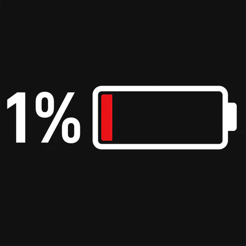 1% Battery Funny Introvert T-Shirt | Low Energy Social Battery