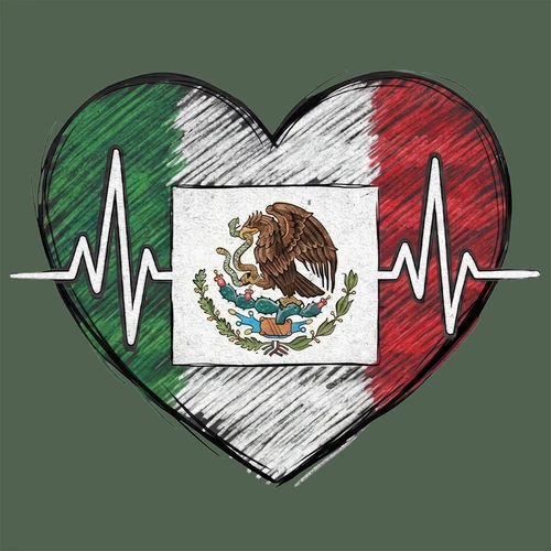 Mexico Flag Heartbeat - Limited Edition