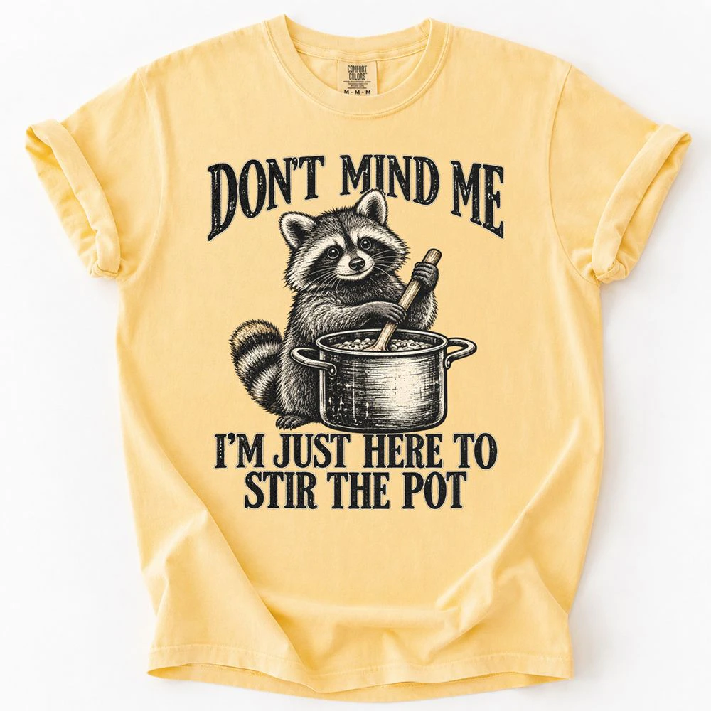Funny Raccoon Stir the Pot T-Shirt