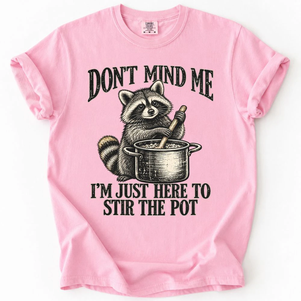 Funny Raccoon Stir the Pot T-Shirt