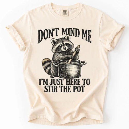 Funny Raccoon Stir the Pot T-Shirt