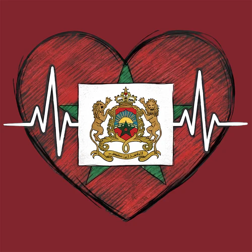 Morocco Flag Heartbeat - Limited Edition