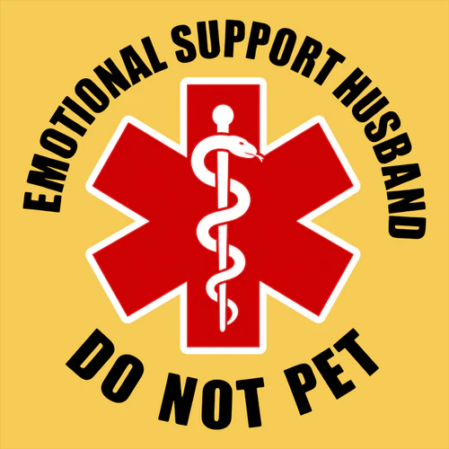 Emotional Support Husband Funny EMT T-Shirt | Do Not Pet Graphic Tee