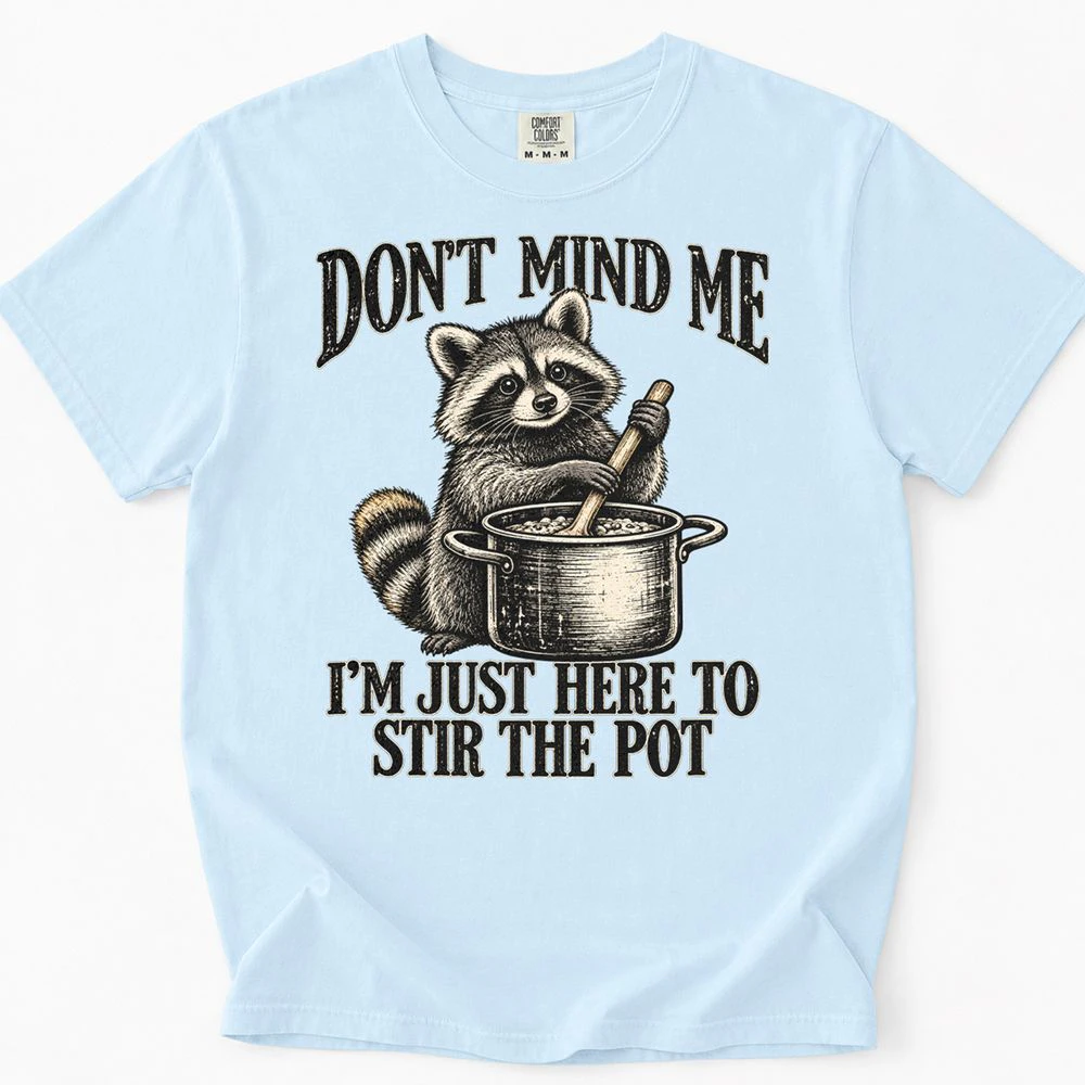 Funny Raccoon Stir the Pot T-Shirt