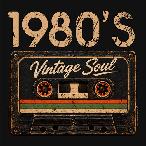 1980βs Vintage Soul Retro Cassette | 80s Music Graphic Design