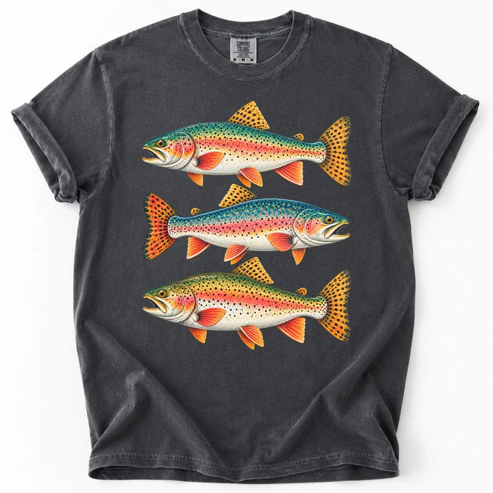 Vintage Rainbow Trout Graphic T-Shirt