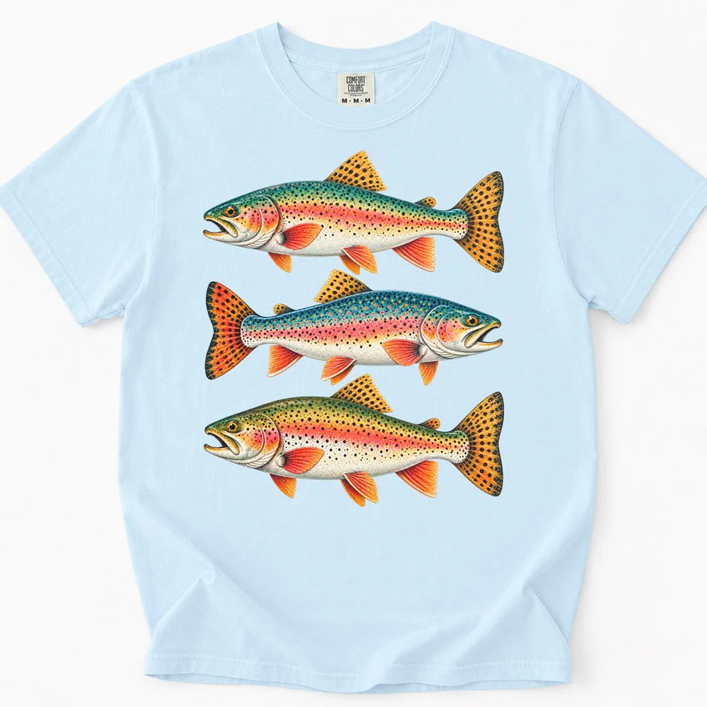 Vintage Rainbow Trout Graphic T-Shirt