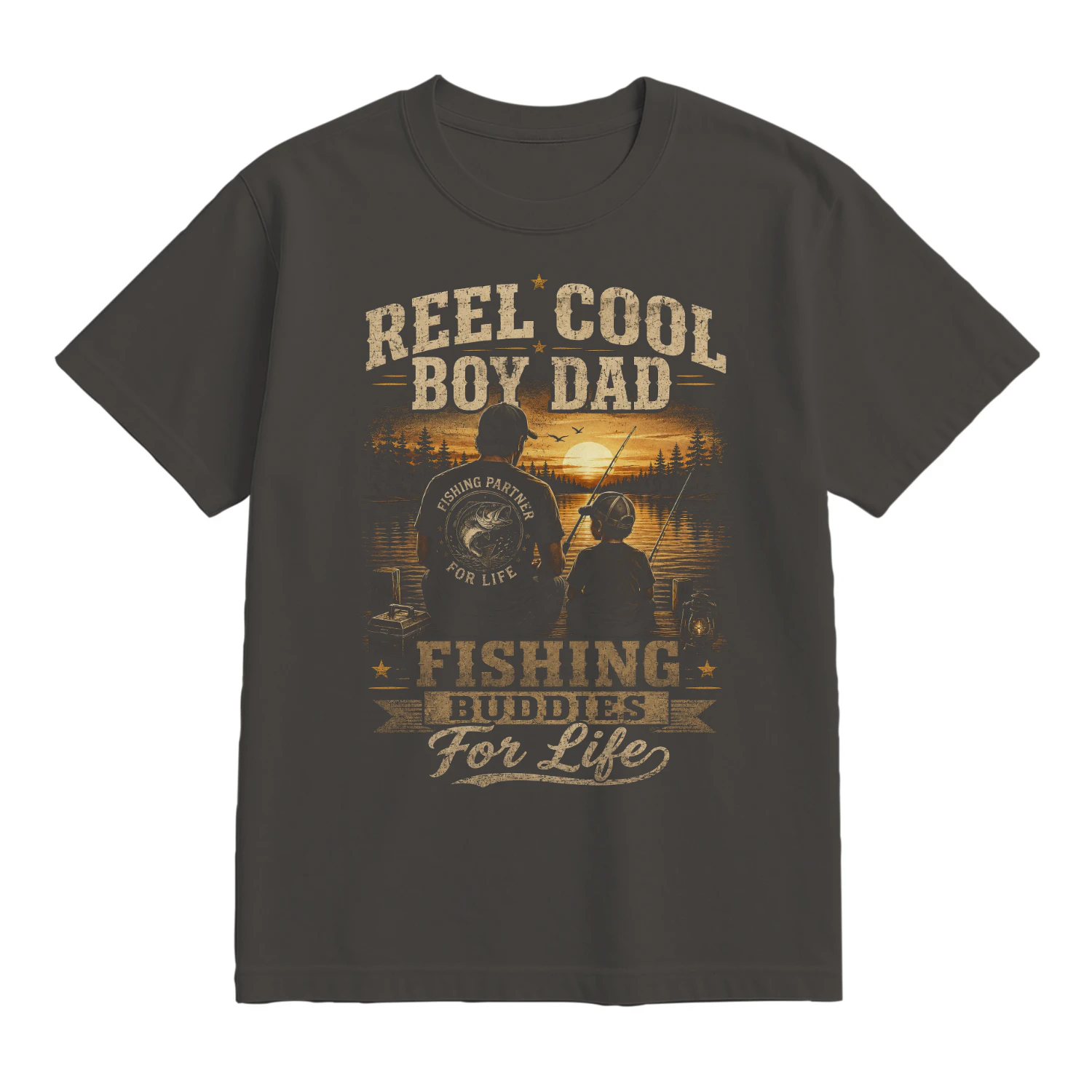 Comfort Colors® Reel Cool Boy Dad - Fishing Buddies For Life T-Shirt