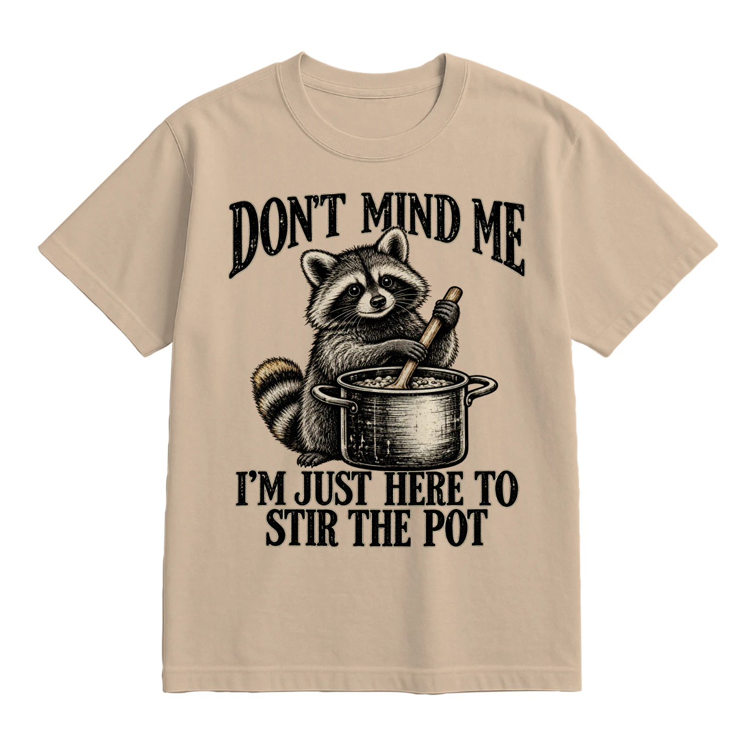 Funny Raccoon Stir the Pot T-Shirt