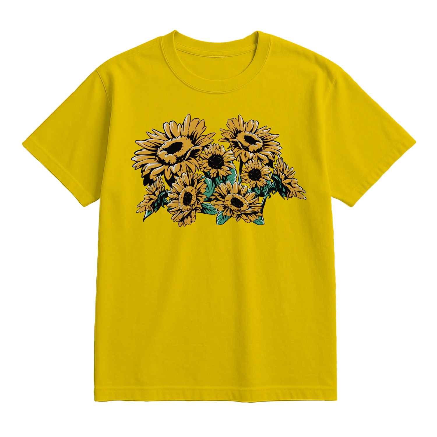 Vintage Sunflower Floral Botanical T-Shirt
