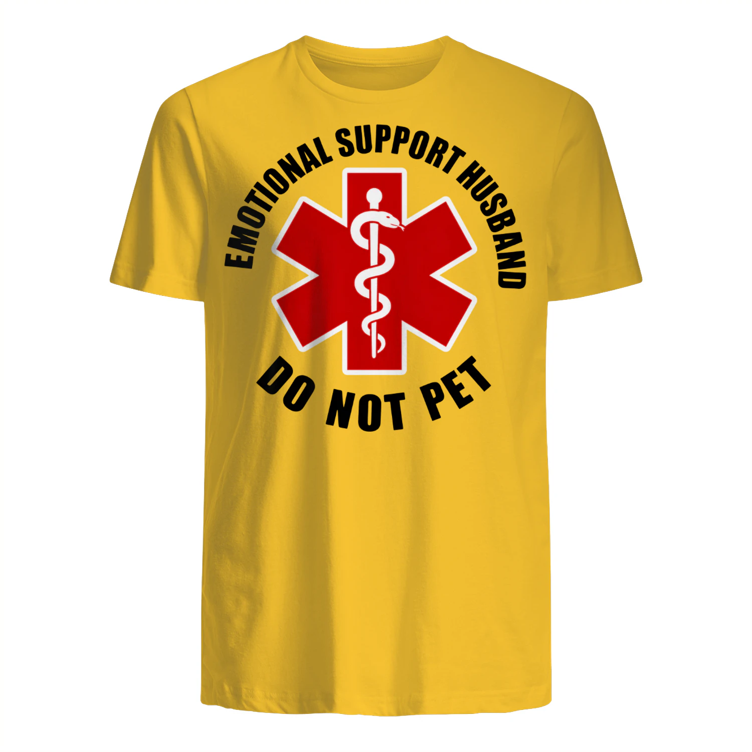 Emotional Support Husband Funny EMT T-Shirt | Do Not Pet Graphic Tee