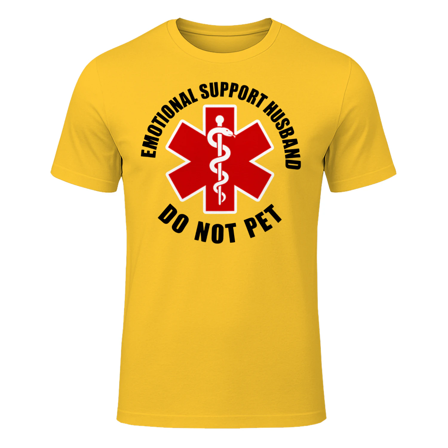 Emotional Support Husband Funny EMT T-Shirt | Do Not Pet Graphic Tee