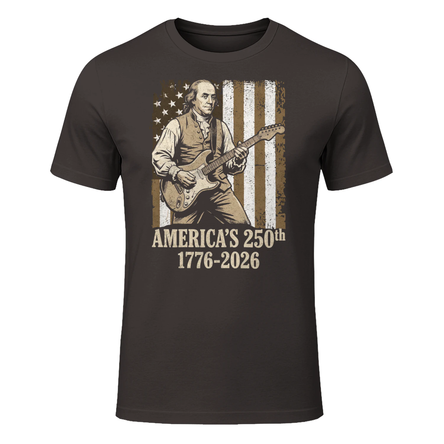  Benjamin Franklin Playing Electric Guitar Rock