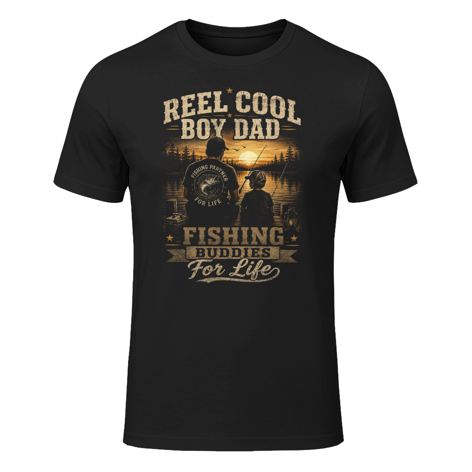 Reel Cool Boy Dad Fishing Buddies for Life 