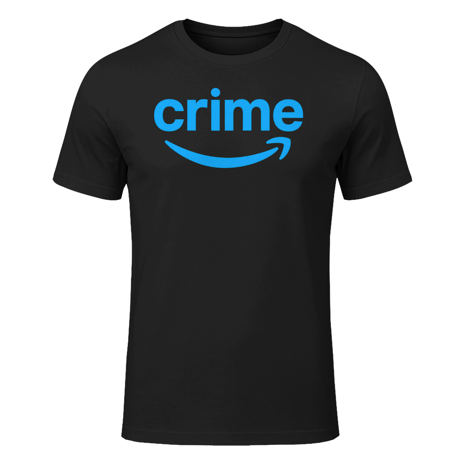 Crime Funny Parody | Minimal Smile Logo Meme Graphic
