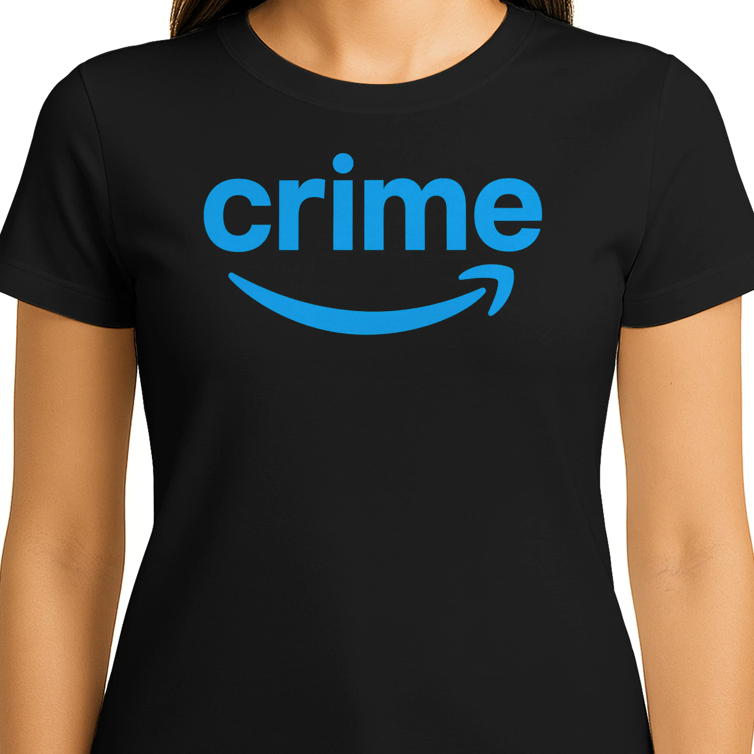 Crime Funny Parody | Minimal Smile Logo Meme Graphic