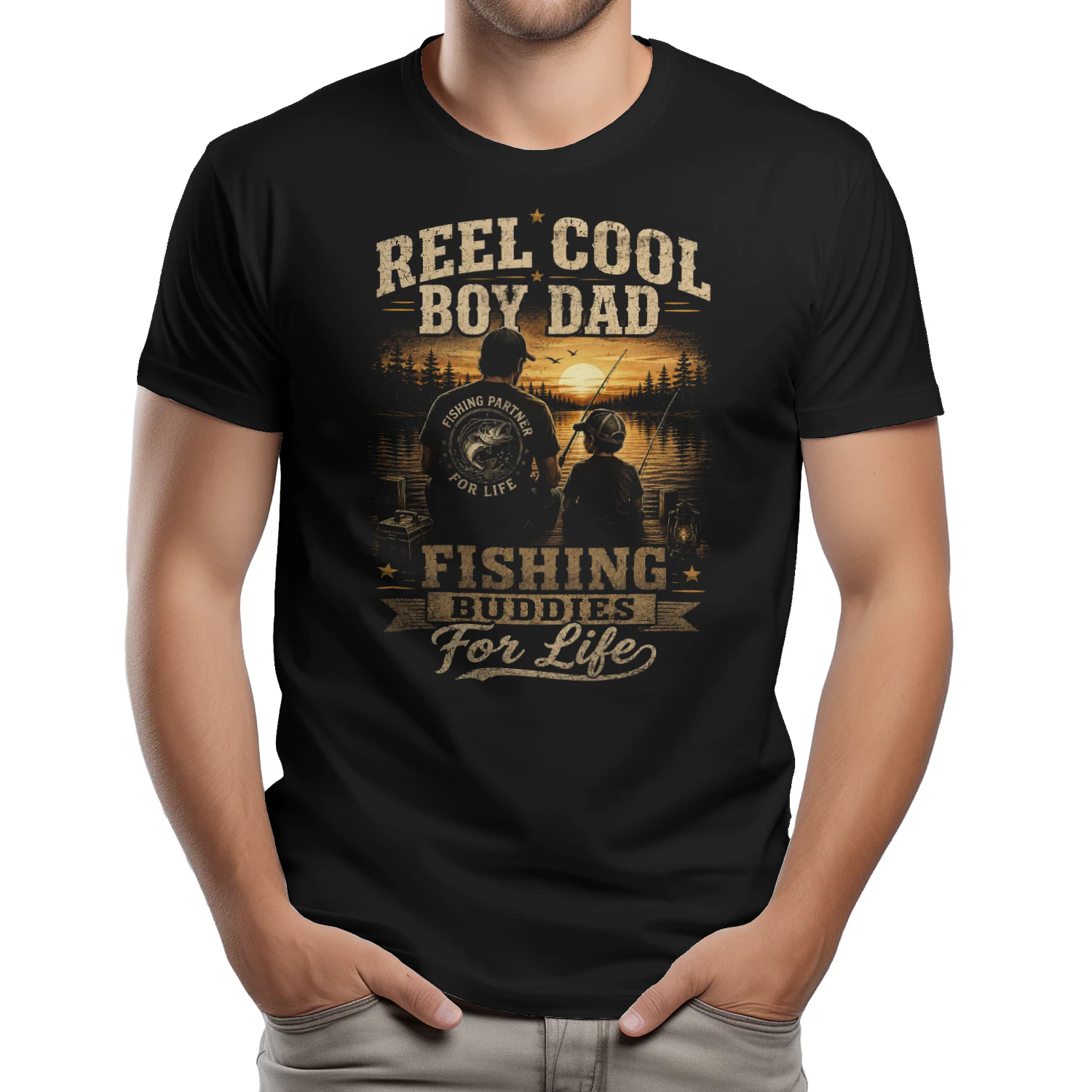 Reel Cool Boy Dad Fishing Buddies for Life 