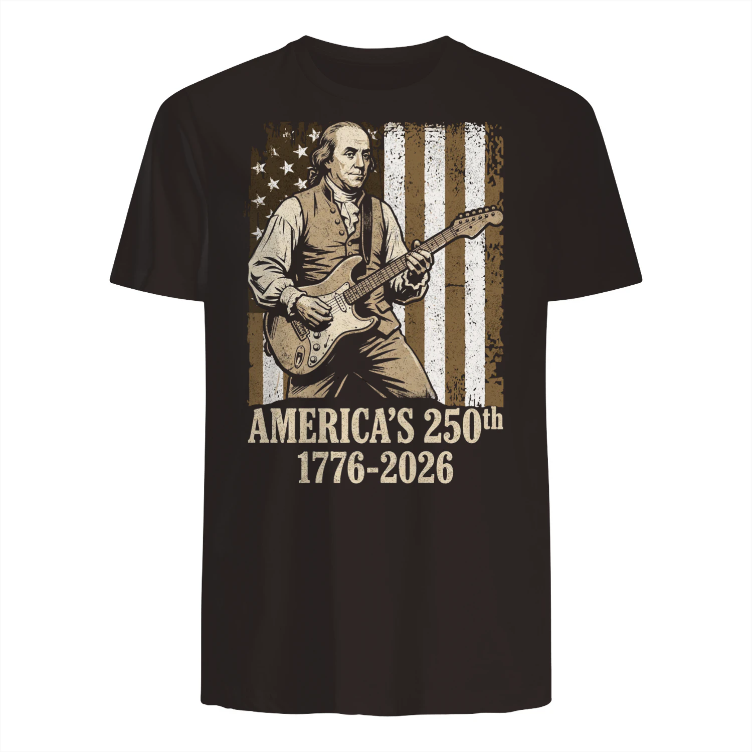 Benjamin Franklin Playing Electric Guitar Rock