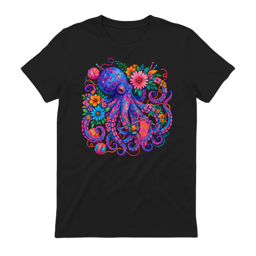 Floral Knitting Octopus.