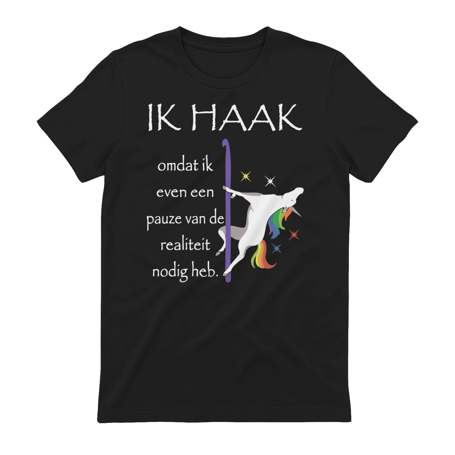 Ik haak omdat ik even een pauze van de realiteit nodig heb.