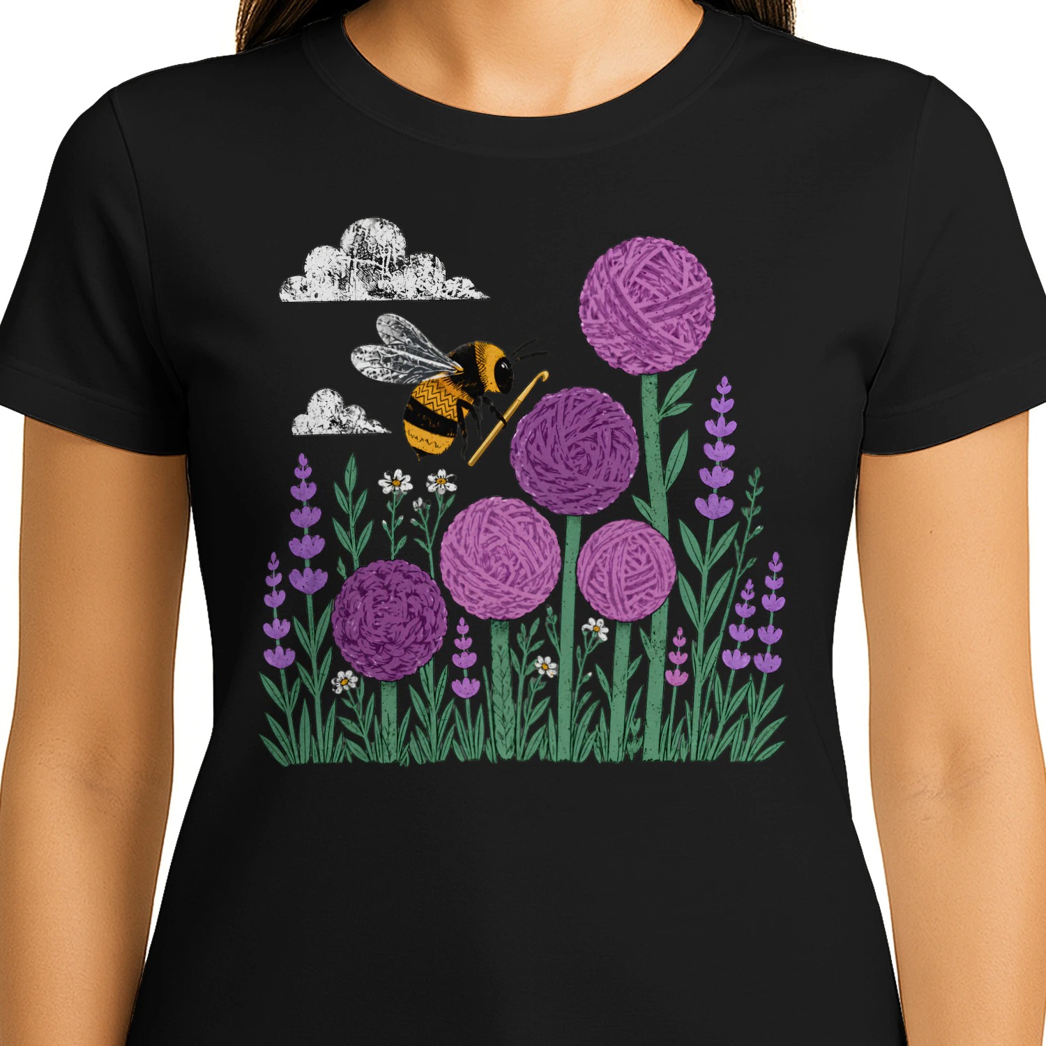 Bee & Yarn Flower Garden.