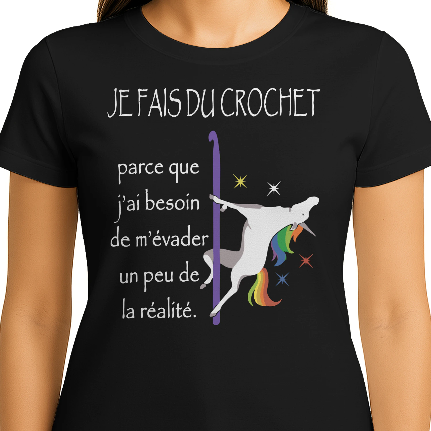 Je fais du crochet parce que j’ai besoin de m’évader un peu de la réalité.