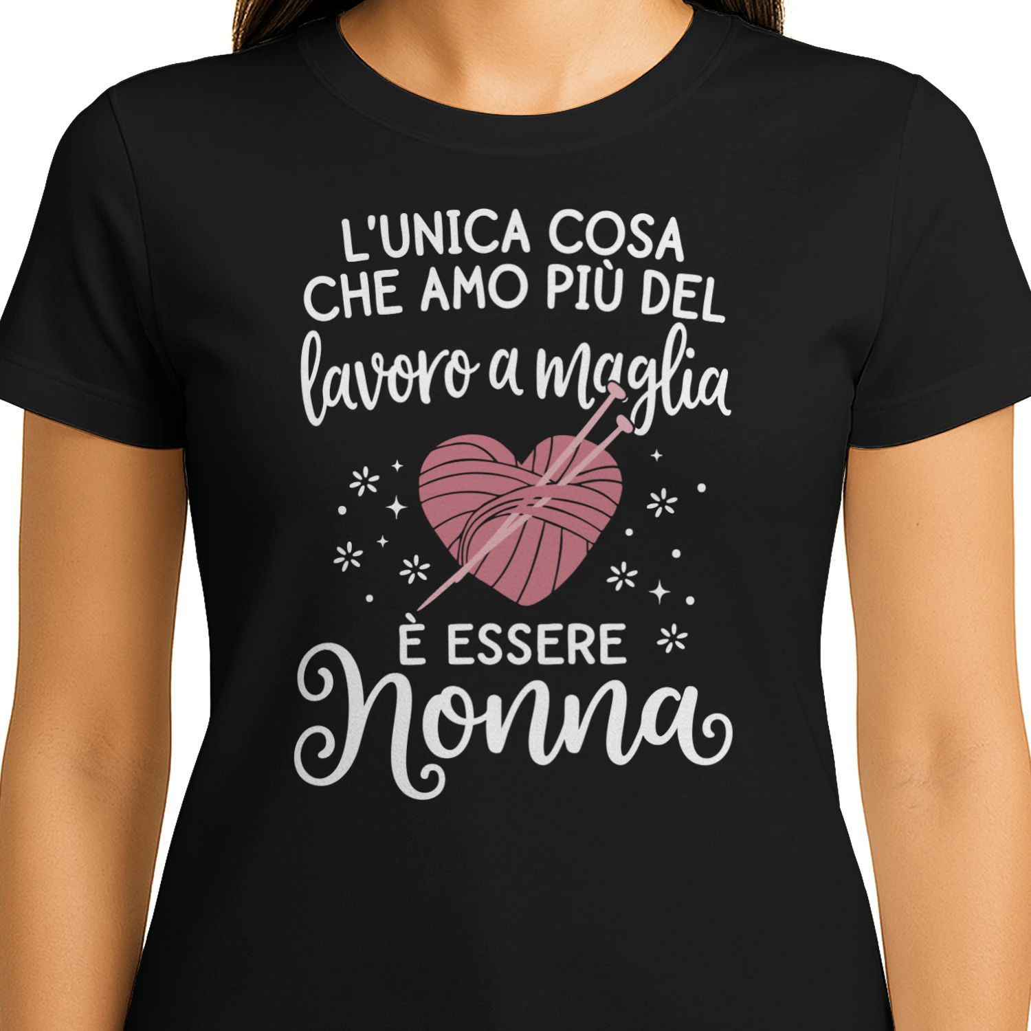 L'unica cosa che amo più del lavoro a maglia è essere nonna.