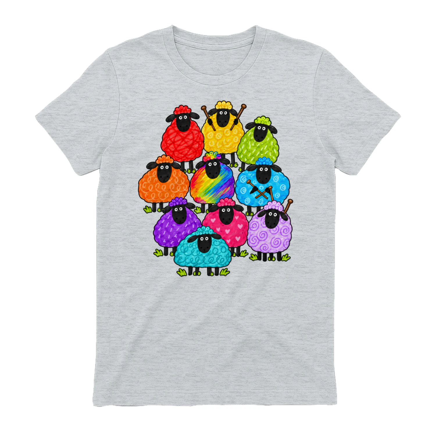 Colourful Sheep Flock.