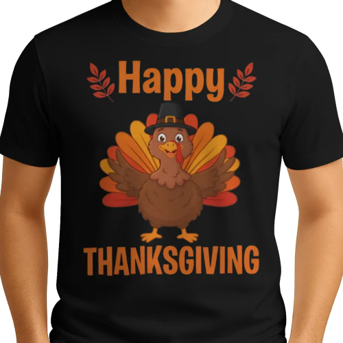 Happy Thanksgiving Funny Turkey Family Dinner