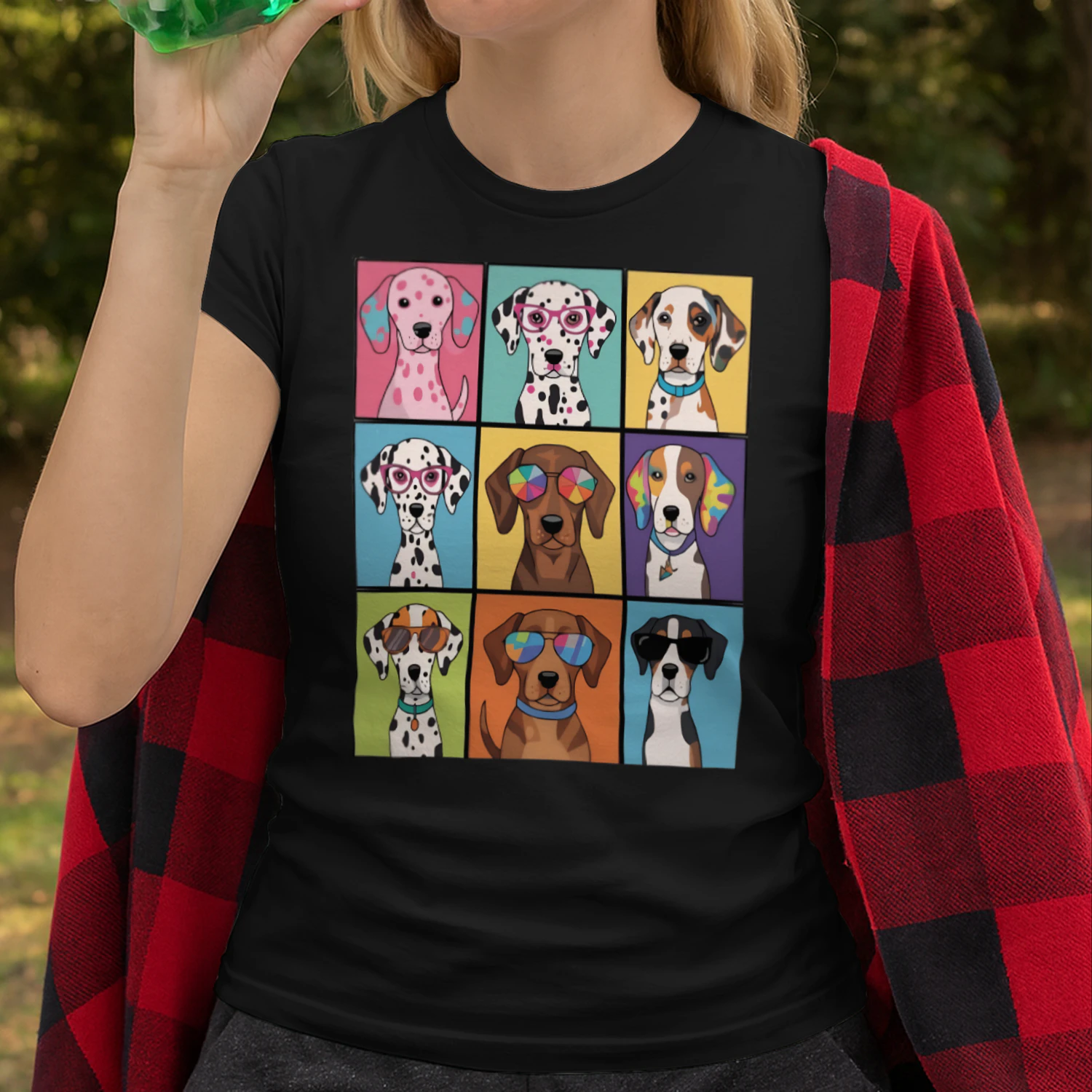 Pop Art Dogs Graphic Tee – Retro Style & Trendy Shades