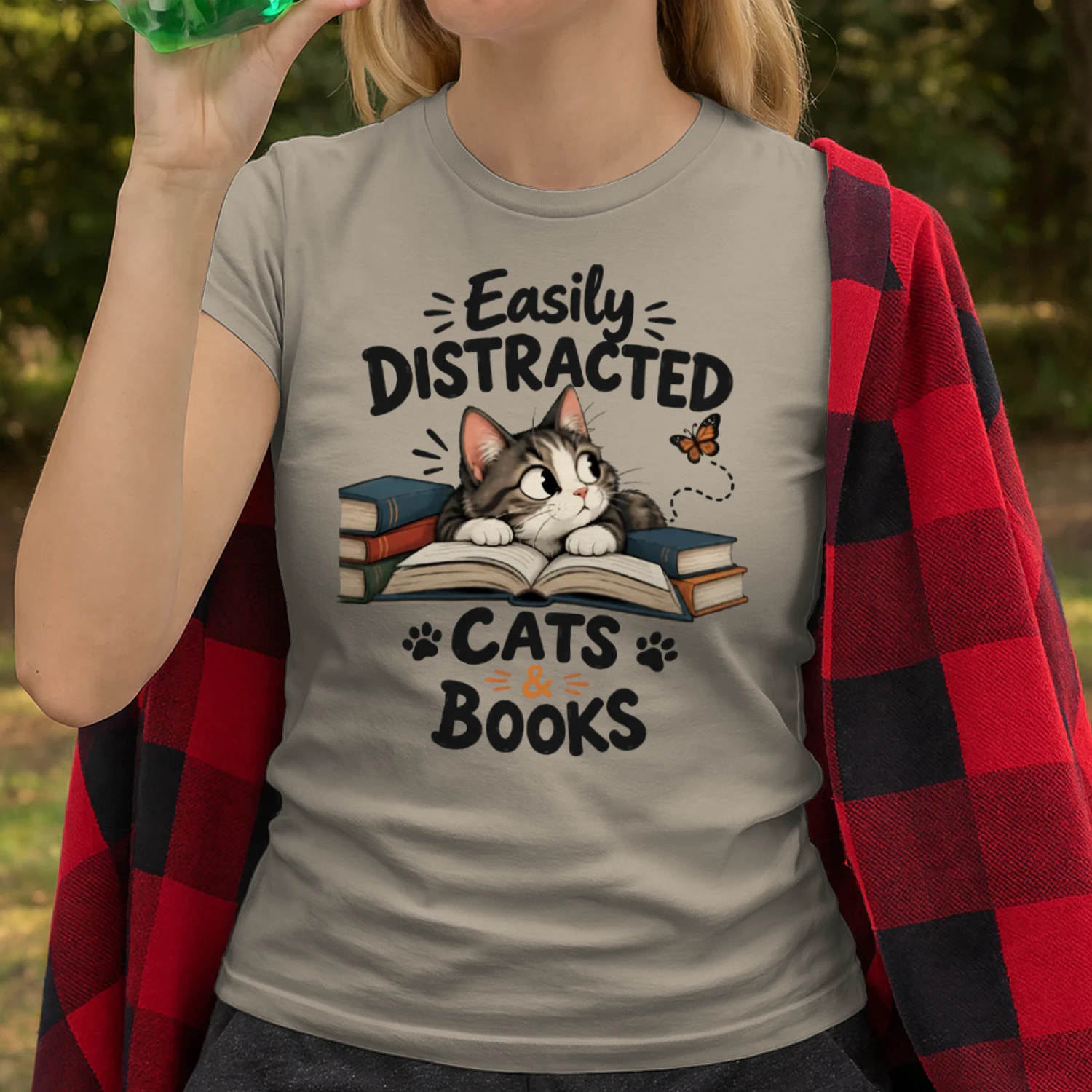 Easily Distracted by Cats & Books