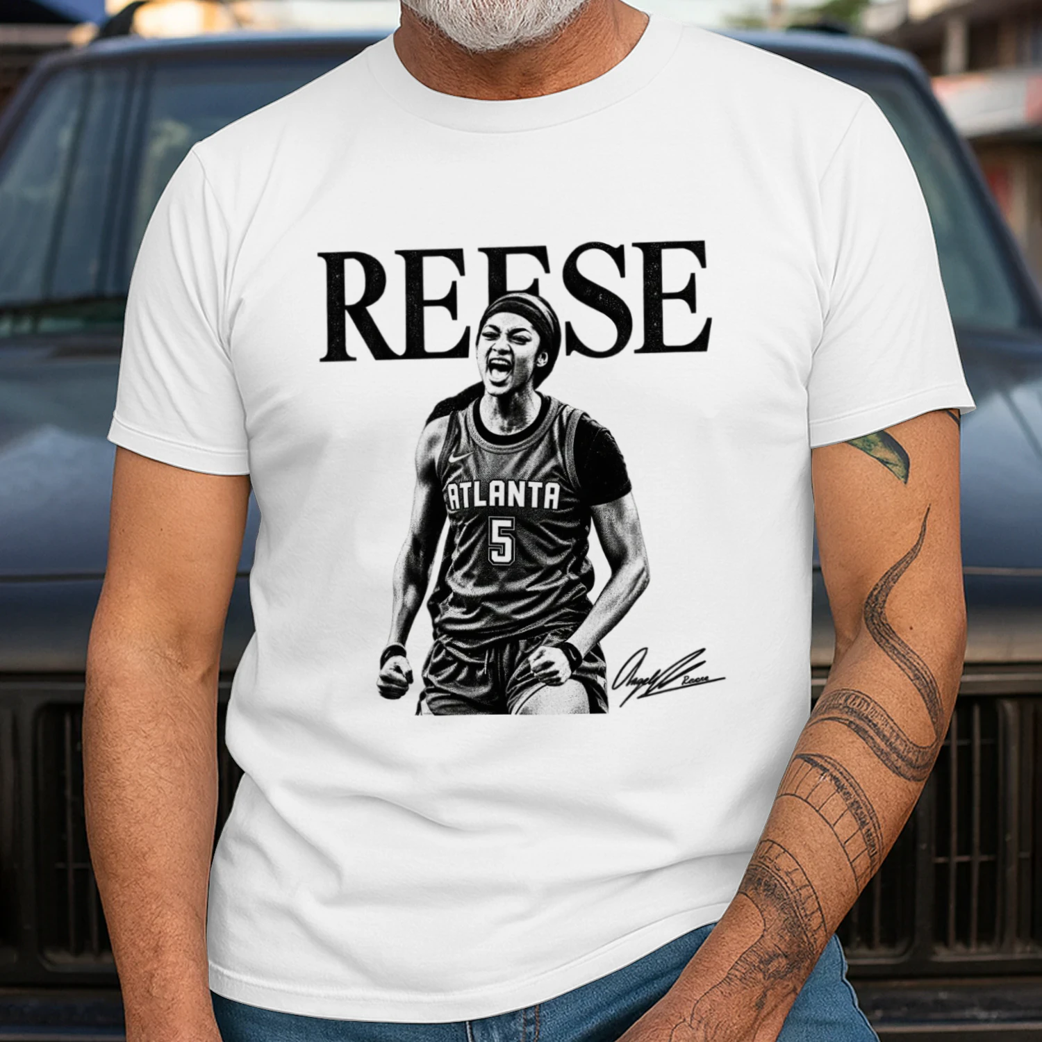 Angel Reese Graphic T-Shirt Basketball Player Portrait Tee