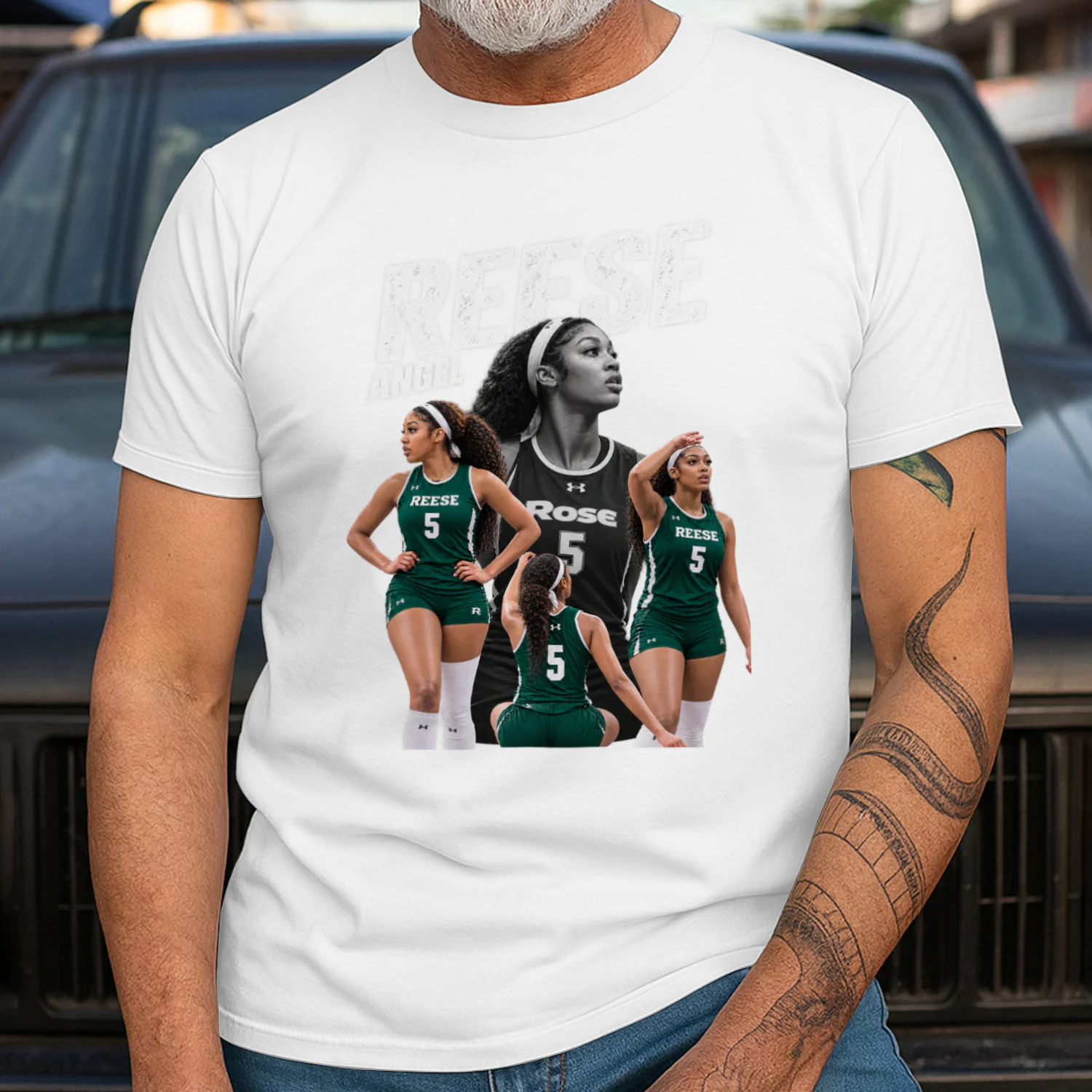 Angel Reese Graphic T-Shirt . Basketball Player Portrait Tee
