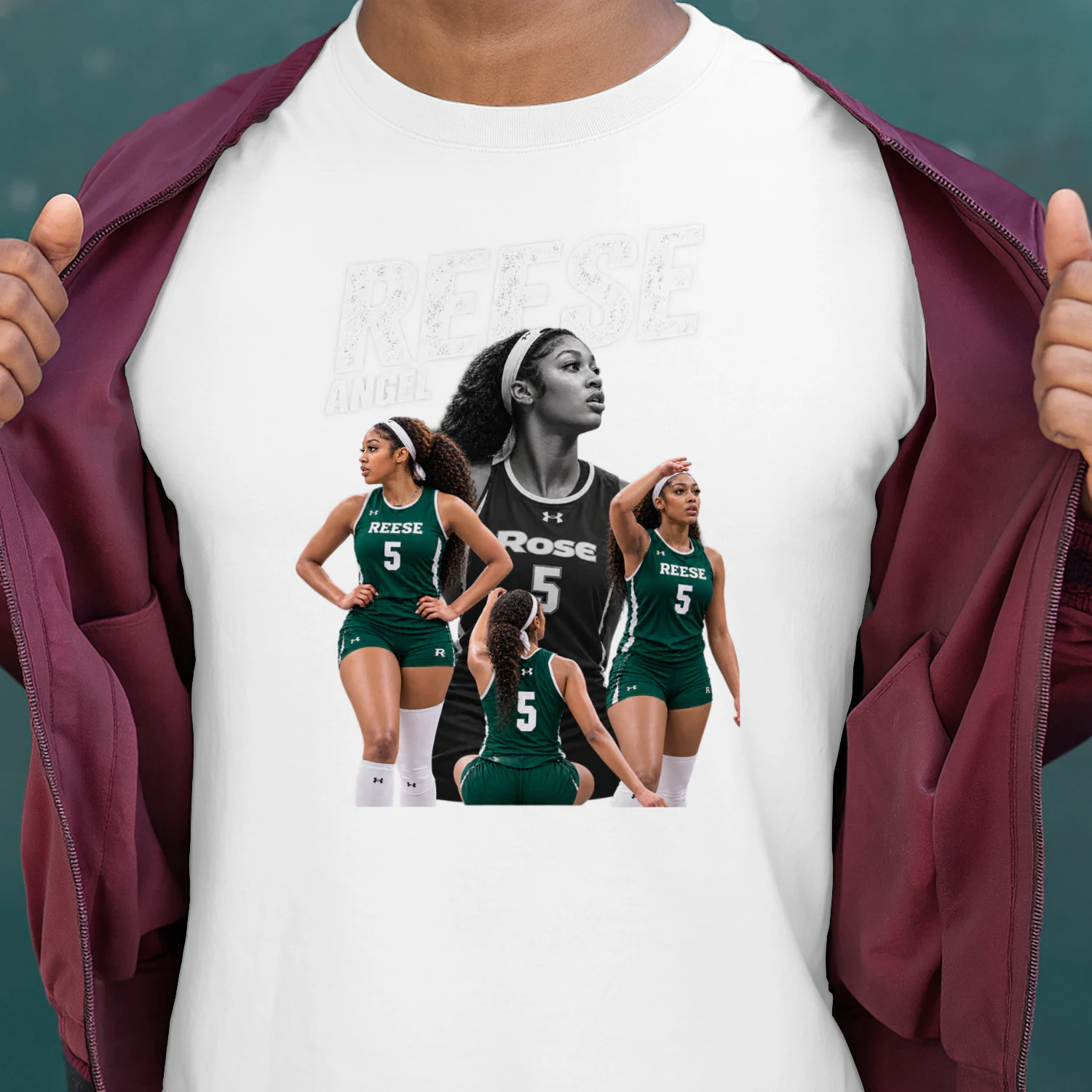 Angel Reese Graphic T-Shirt . Basketball Player Portrait Tee