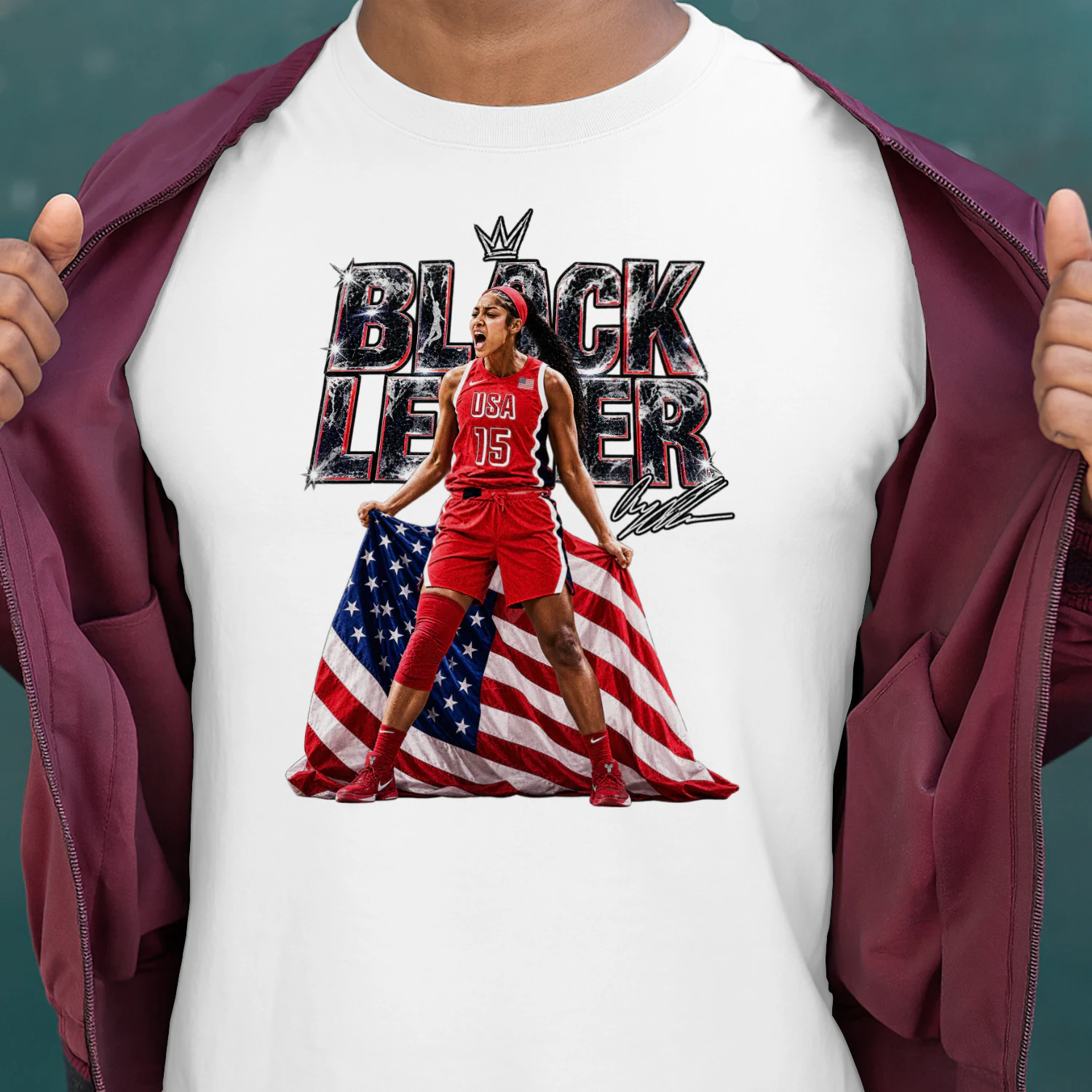 Angel Reese USA Women Basketball Retro 90s Shirt