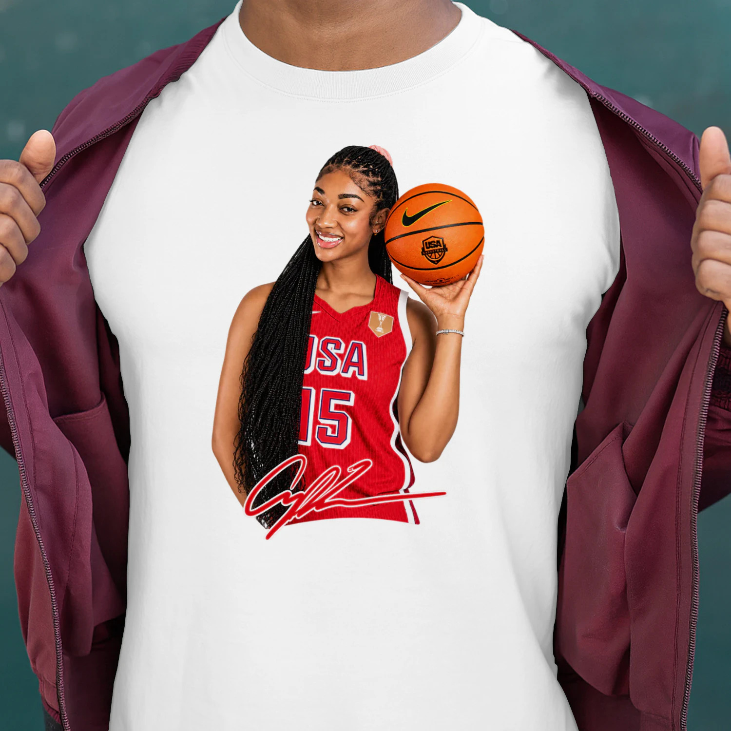 Angel Reese USA No. 15 Signature Tee