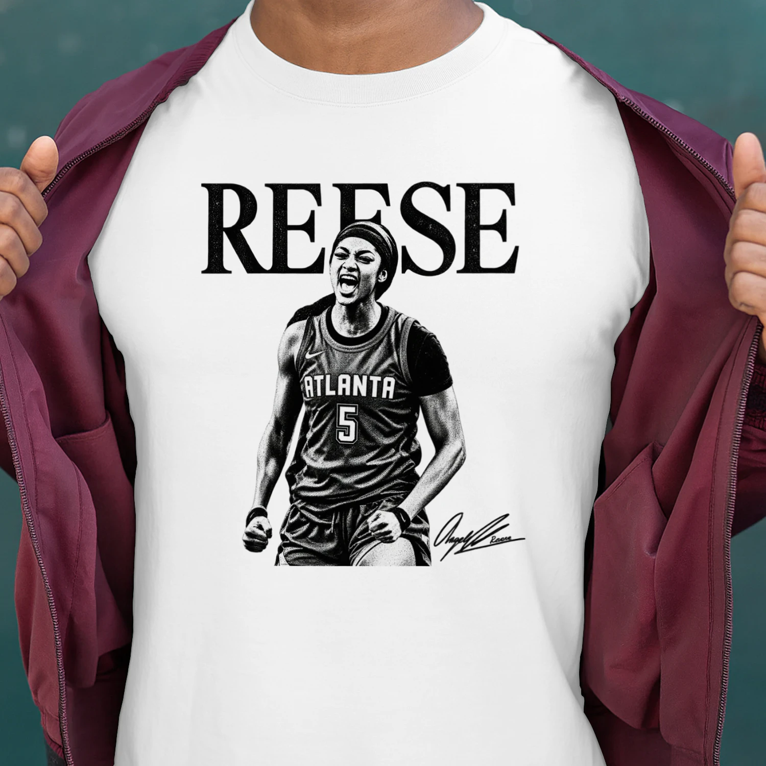 Angel Reese Graphic T-Shirt Basketball Player Portrait Tee
