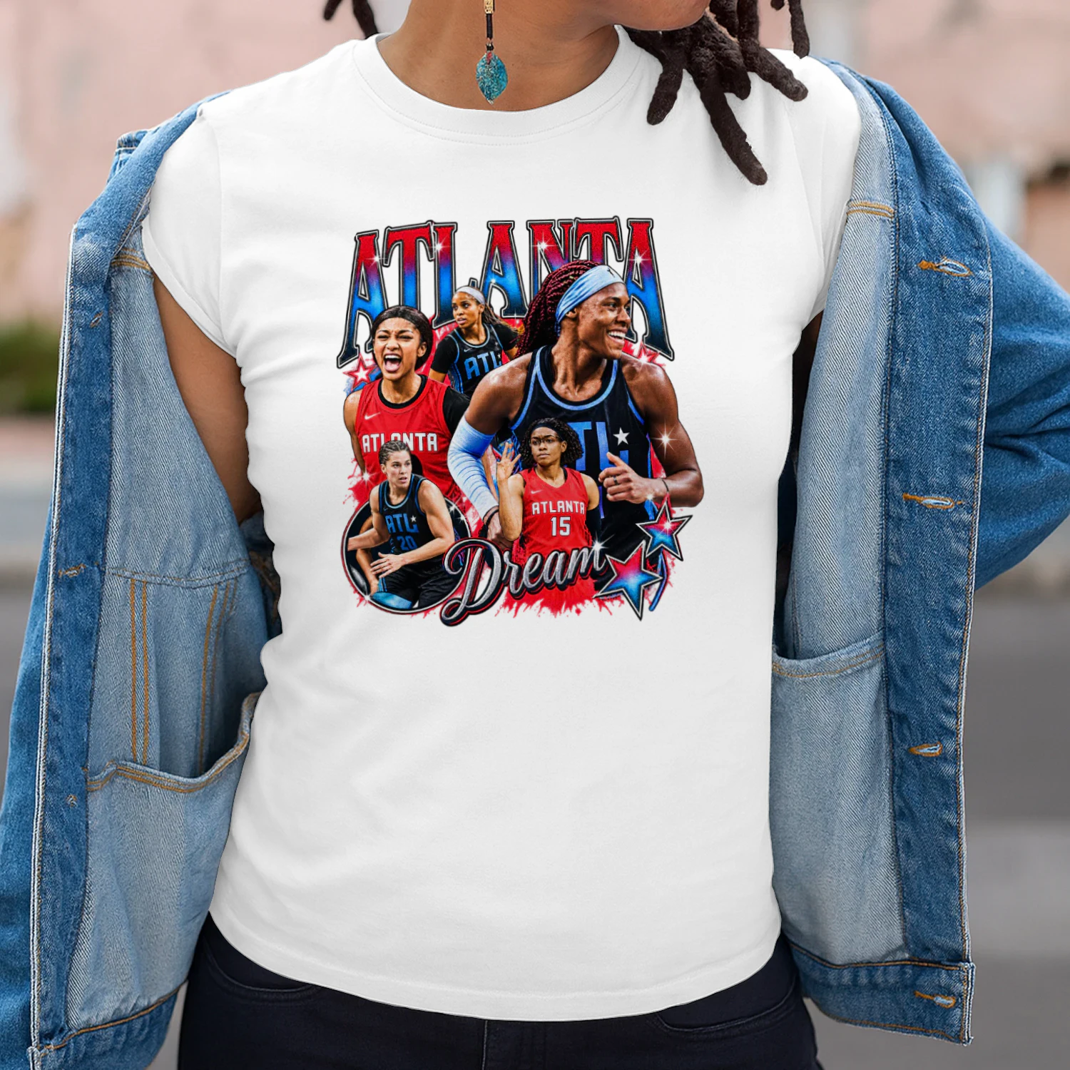 Angel Reese Atlanta Dream Vintage Collage Tee