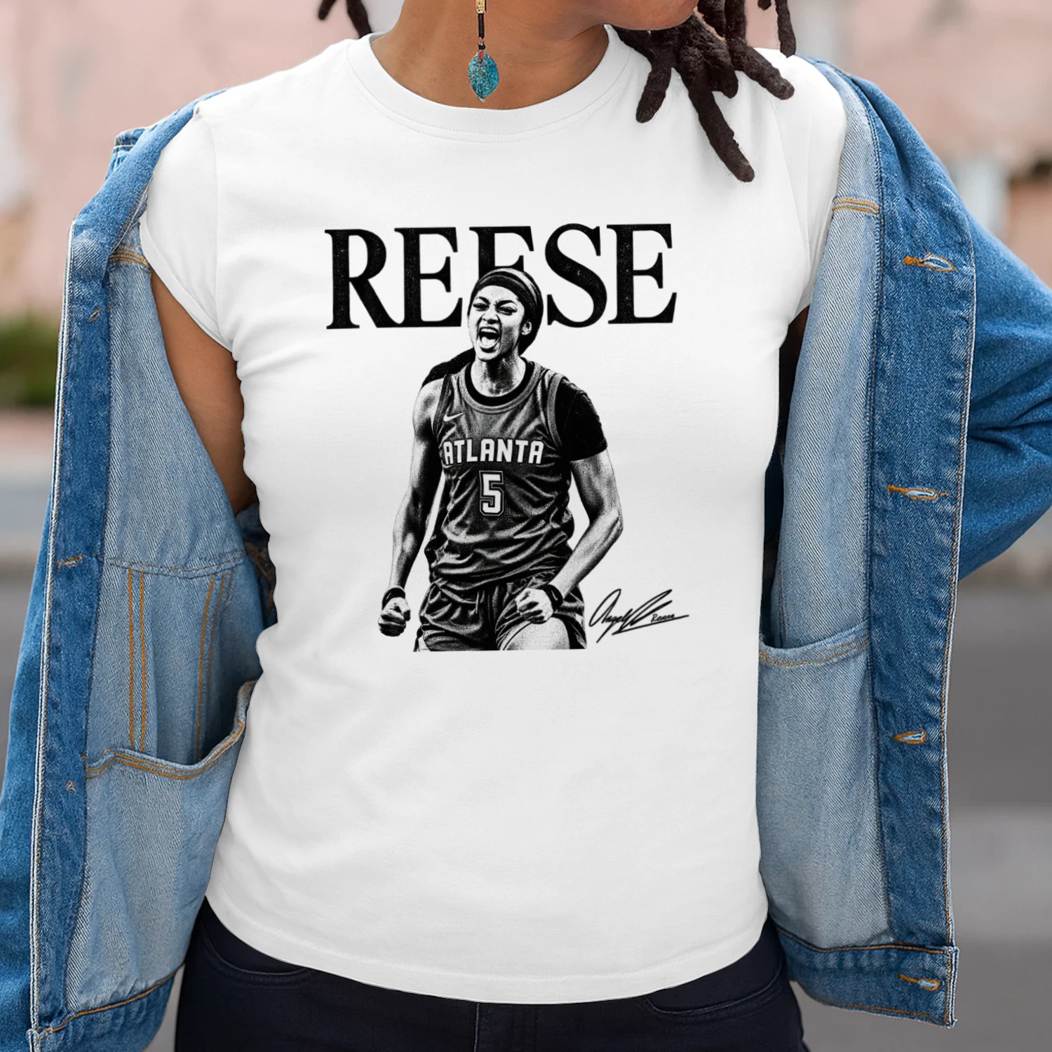Angel Reese Graphic T-Shirt Basketball Player Portrait Tee
