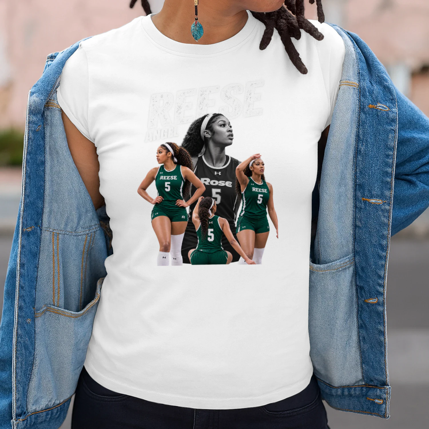 Angel Reese Graphic T-Shirt . Basketball Player Portrait Tee