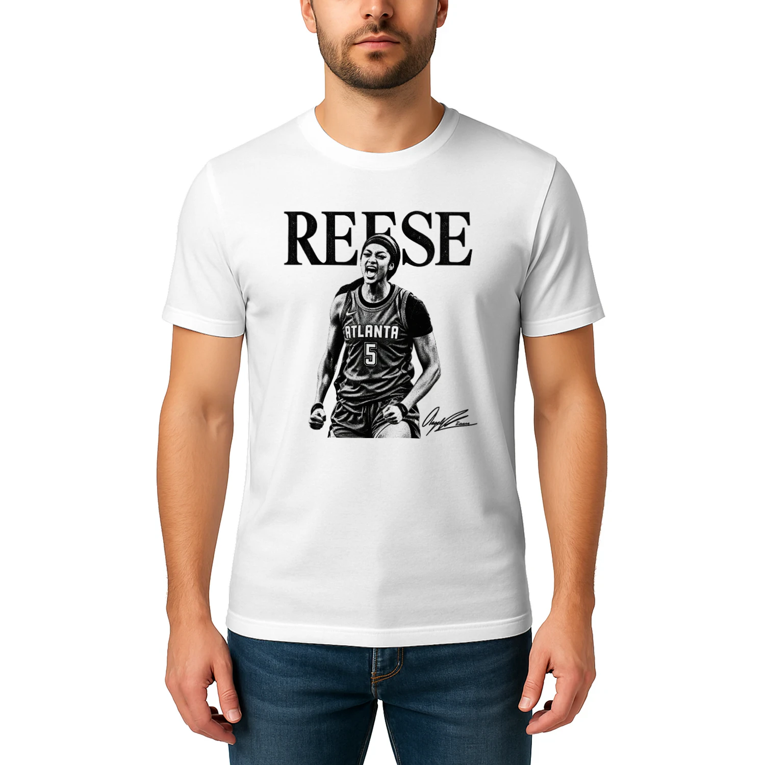 Angel Reese Graphic T-Shirt Basketball Player Portrait Tee