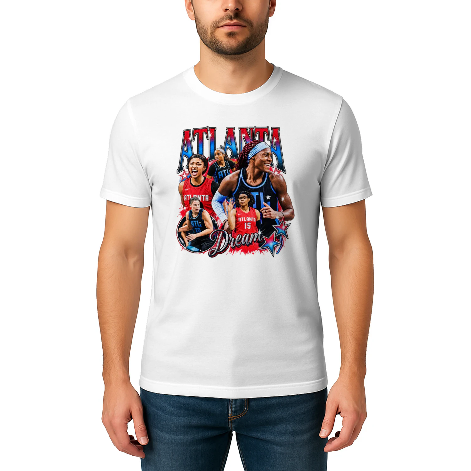 Angel Reese Atlanta Dream Vintage Collage Tee