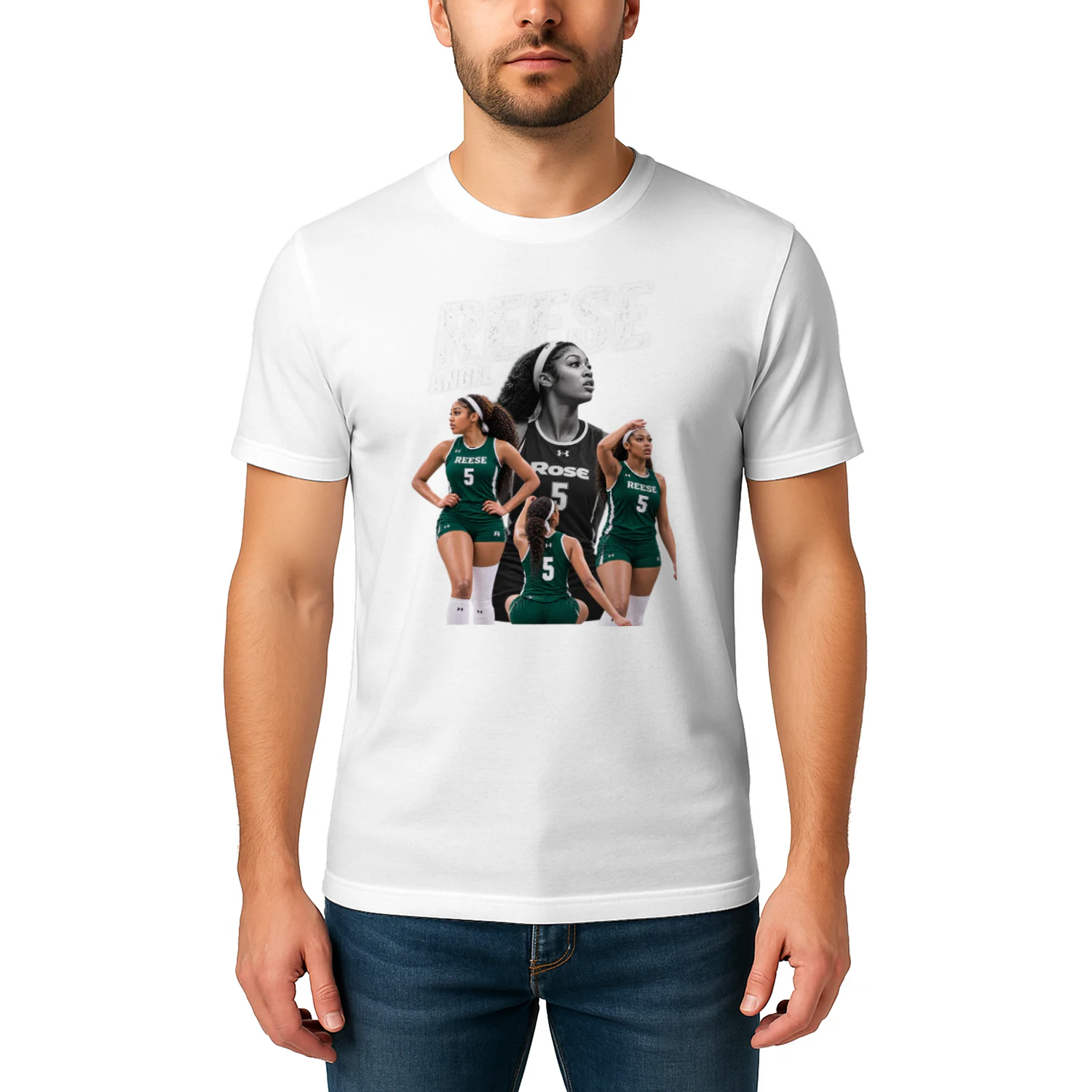 Angel Reese Graphic T-Shirt . Basketball Player Portrait Tee
