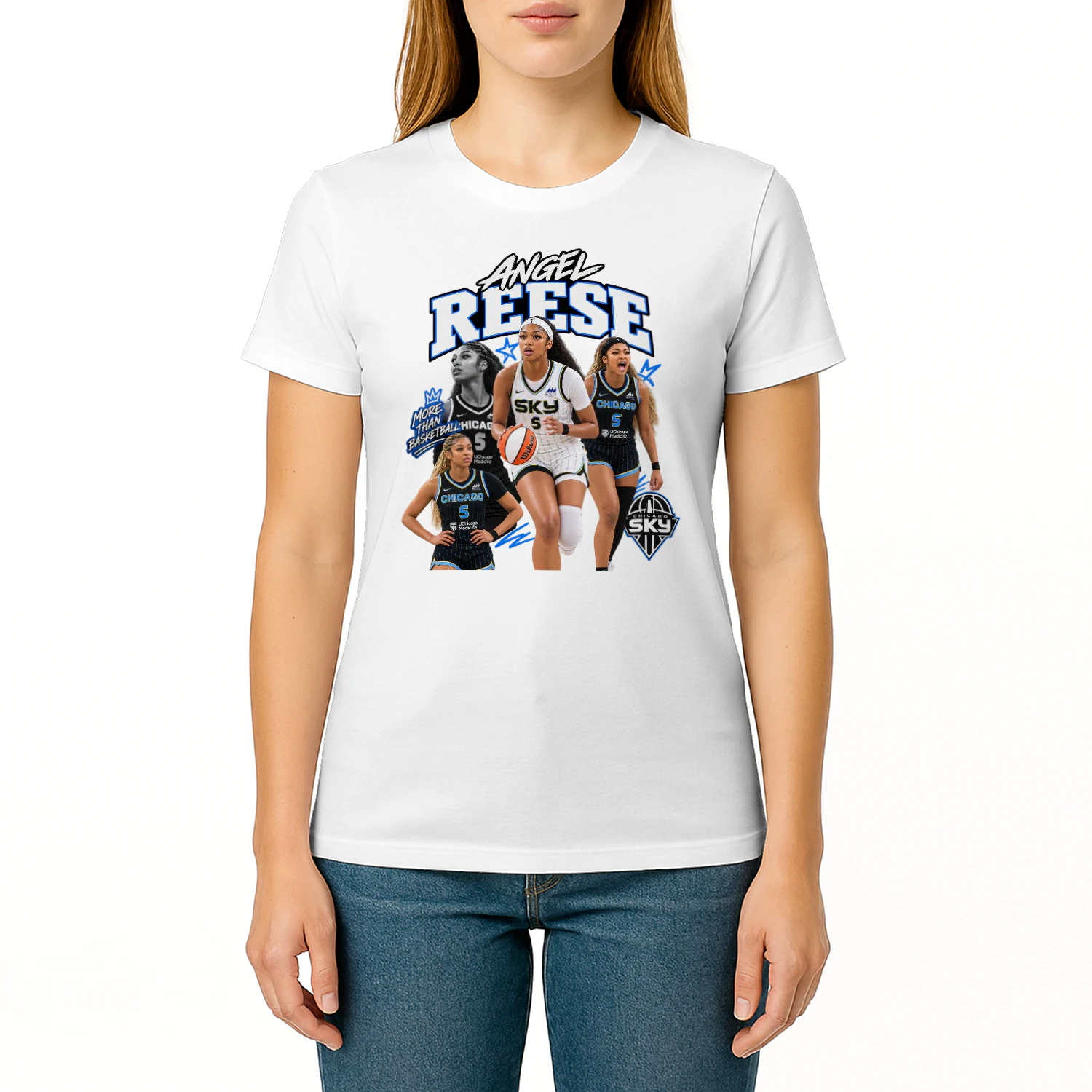 Angel Reese Chicago Sky Tee WNBA Graphic Unisex Shirt