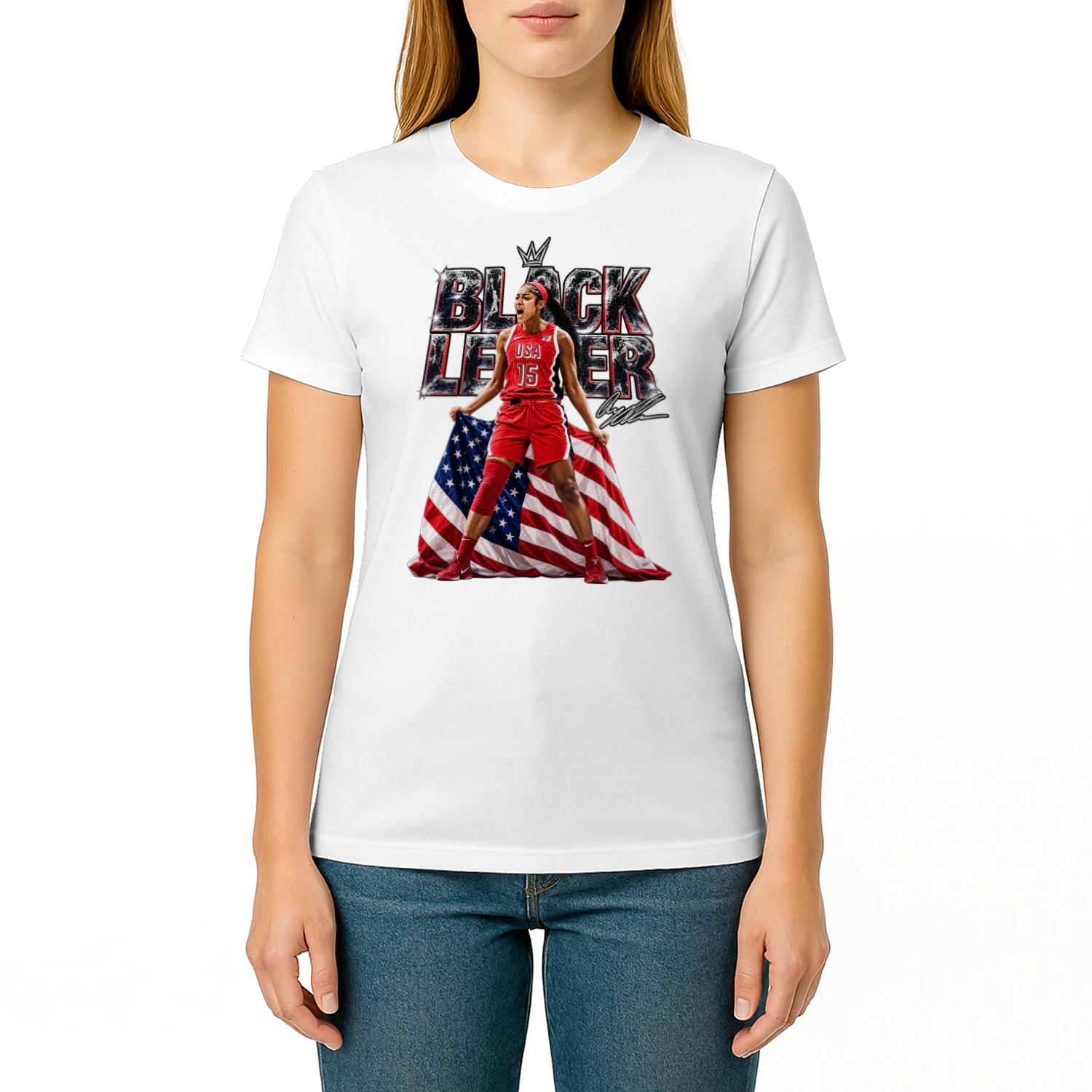 Angel Reese USA Women Basketball Retro 90s Shirt