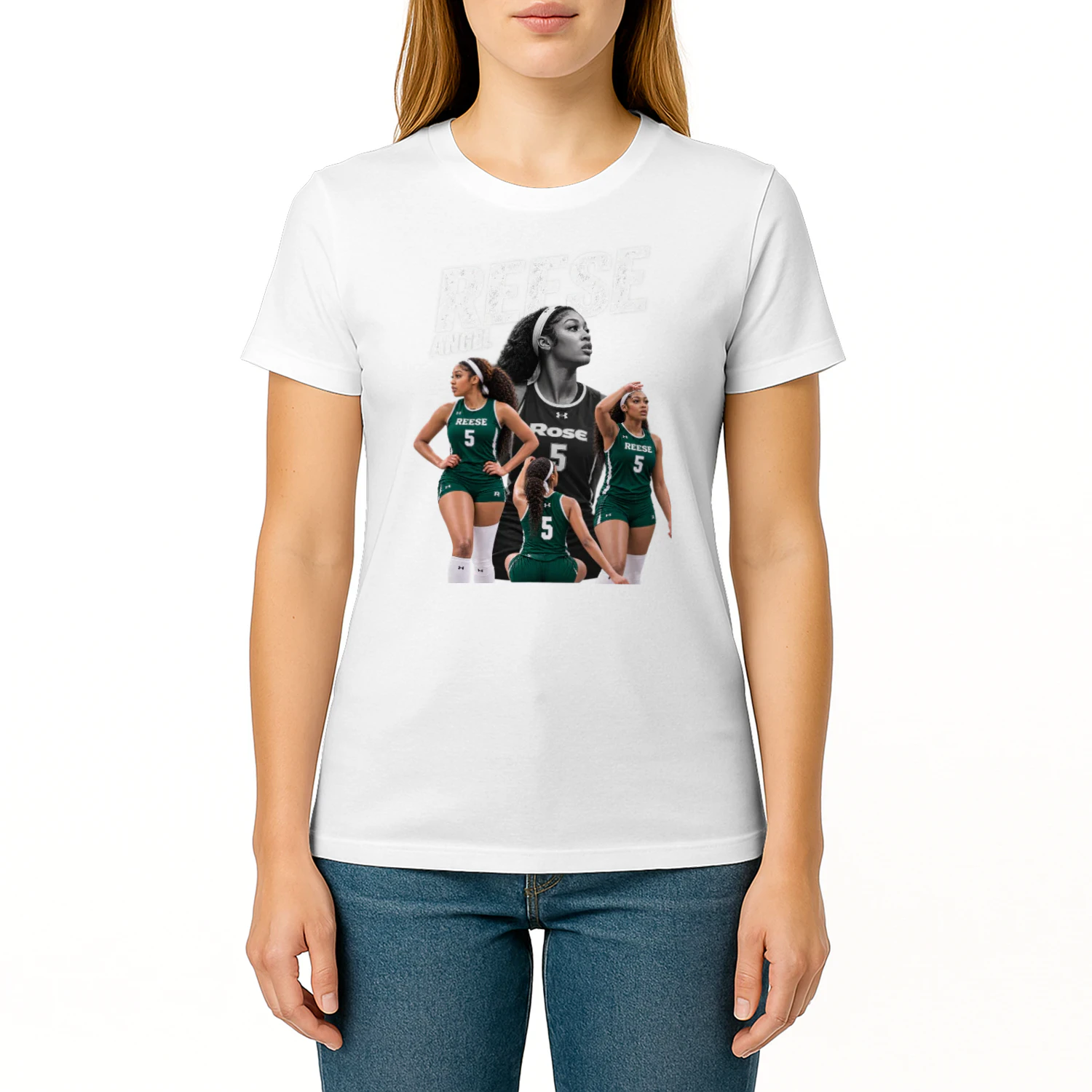 Angel Reese Graphic T-Shirt . Basketball Player Portrait Tee