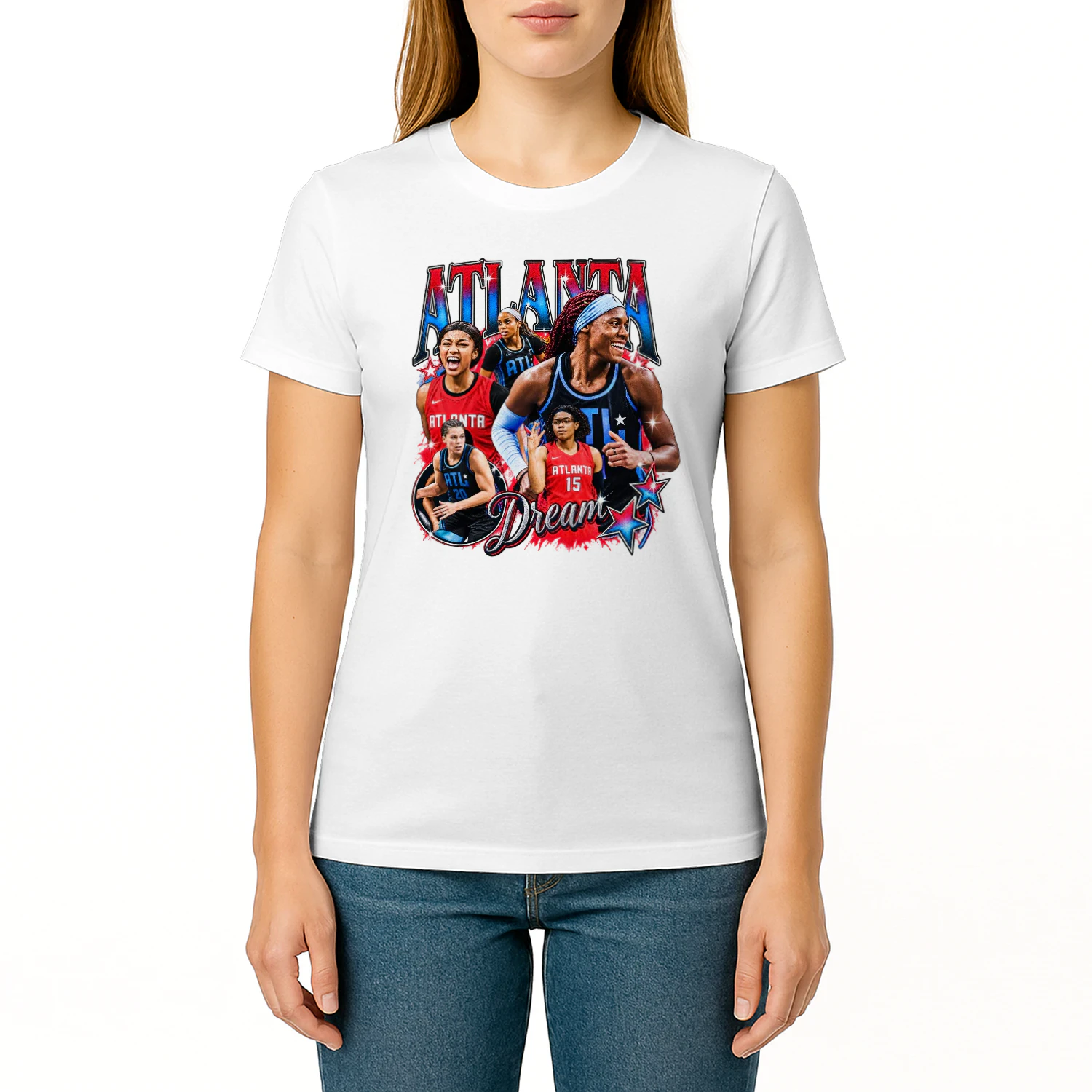 Angel Reese Atlanta Dream Vintage Collage Tee