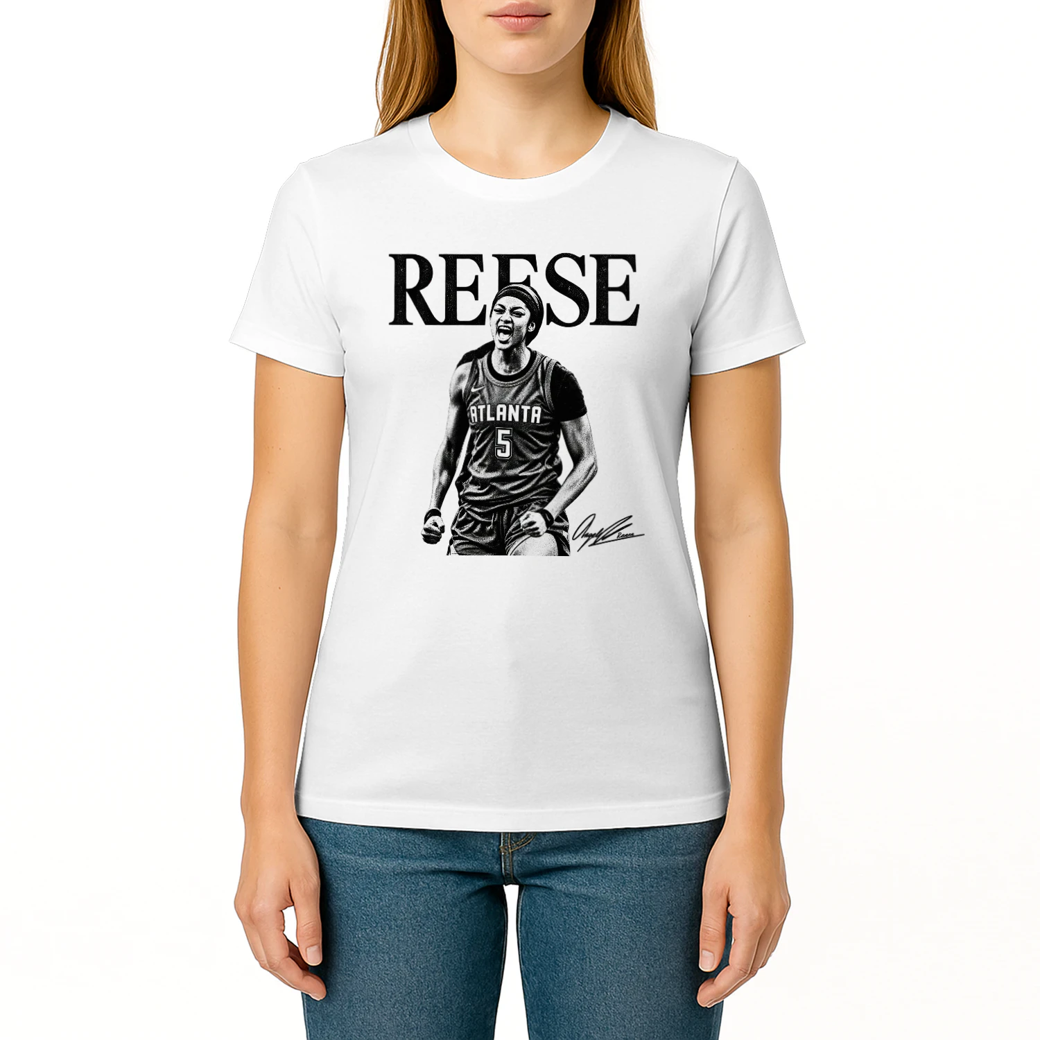 Angel Reese Graphic T-Shirt Basketball Player Portrait Tee