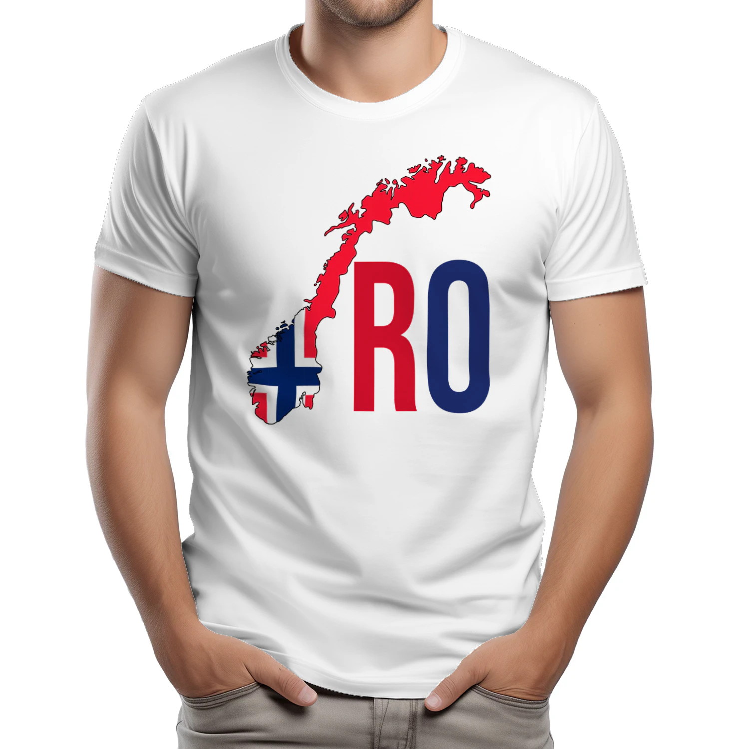 RO Norway Norwegian Flag Row PNG  Design, Red Norway Pride Graphic for Men, Women & Kids, 