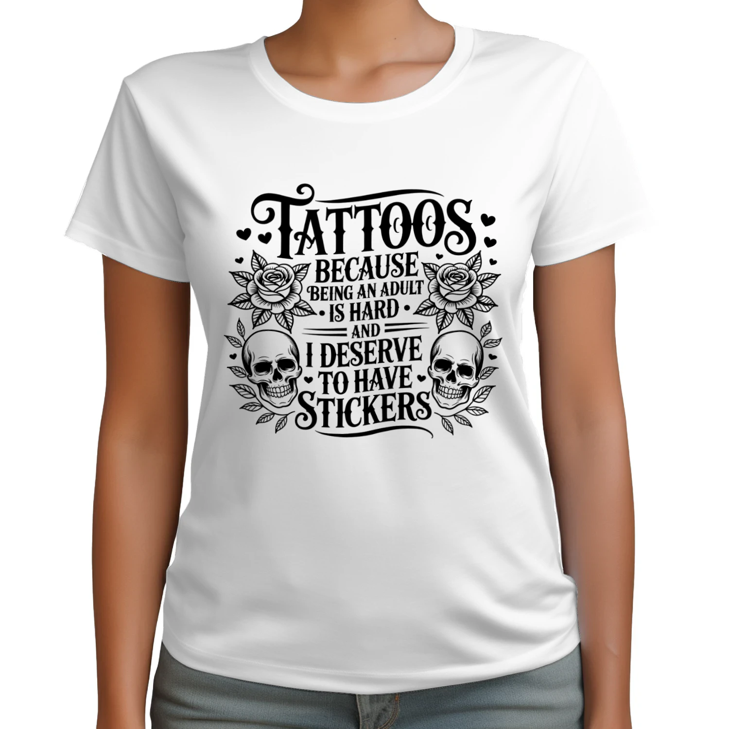 Tattoos Gift Tattoos Because Being an Adult Is Hard Quote – Funny Shirt Design 